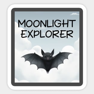 Bat Moonlight Explorer Sticker